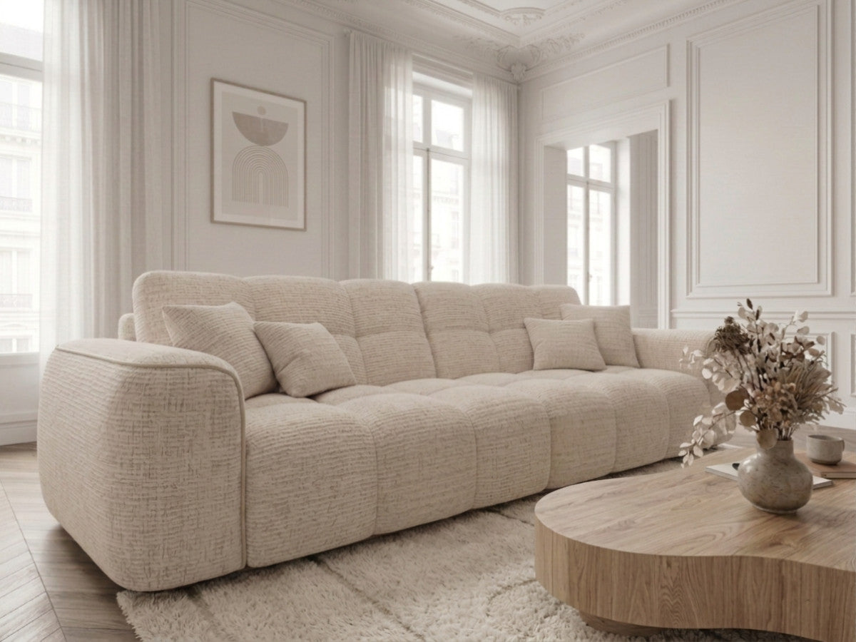 Rett sofa 3-seter PALAIS ROYAL i chenille
