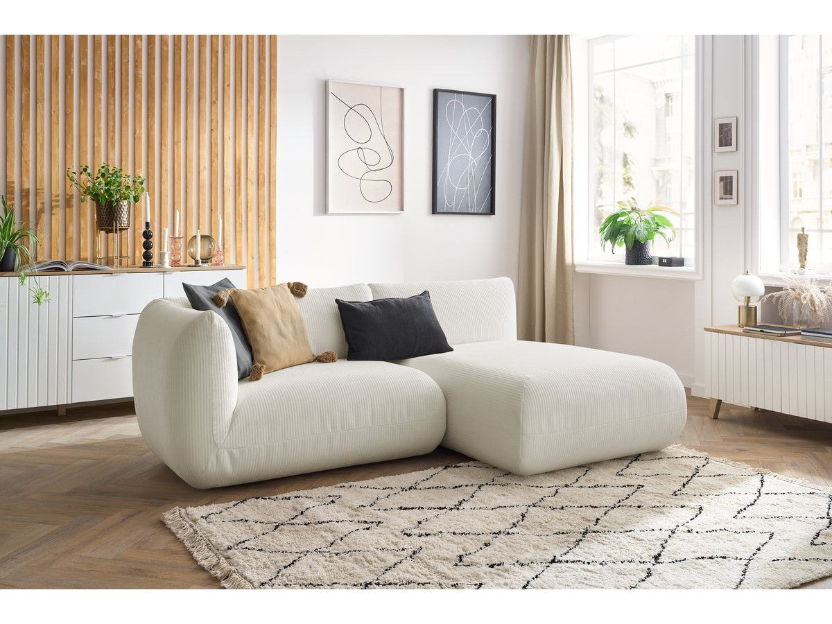 Hjørnesofa LECOMTE med 1 sittemodul 130 cm med armlene og 1 sjeselong uten armlene
