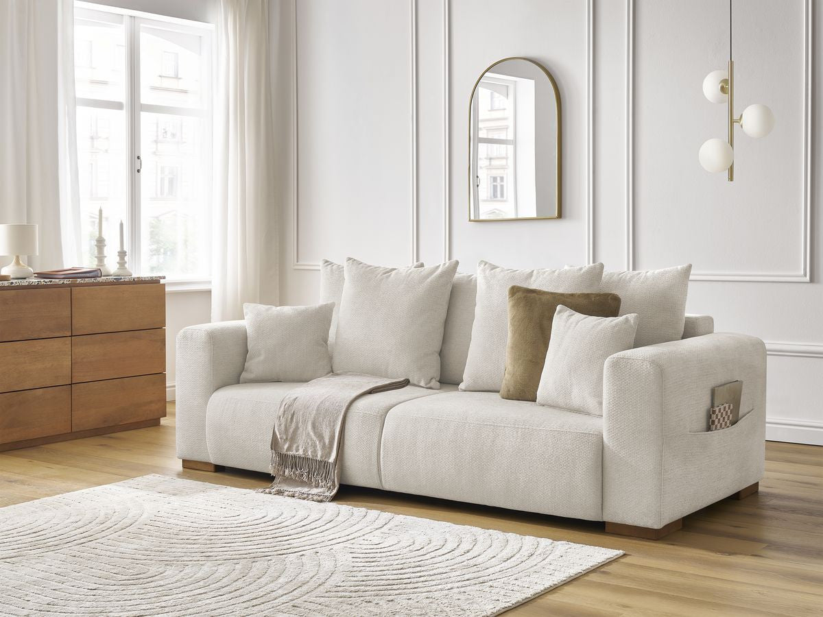 Rett sofa 3-seter SIDONIE i melert stoff