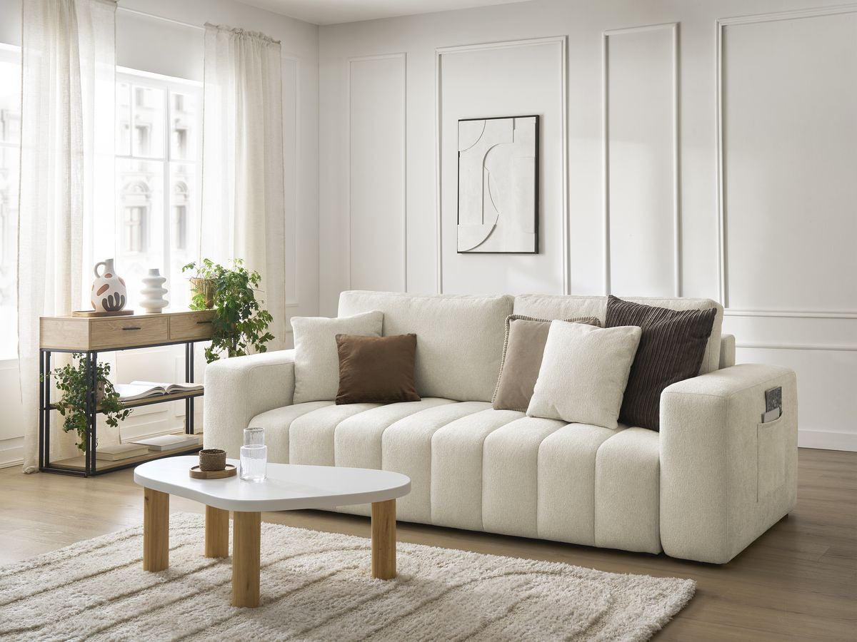 Rett sovesofa 4-seter MAXENCE i melert stoff