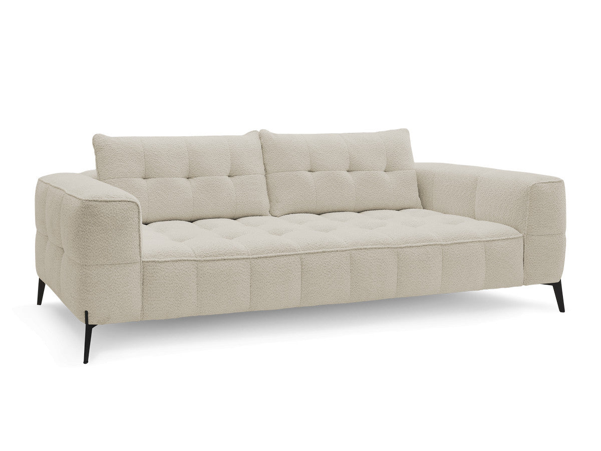 Rett sofa 3-seter ANIS i bouclé-stoff