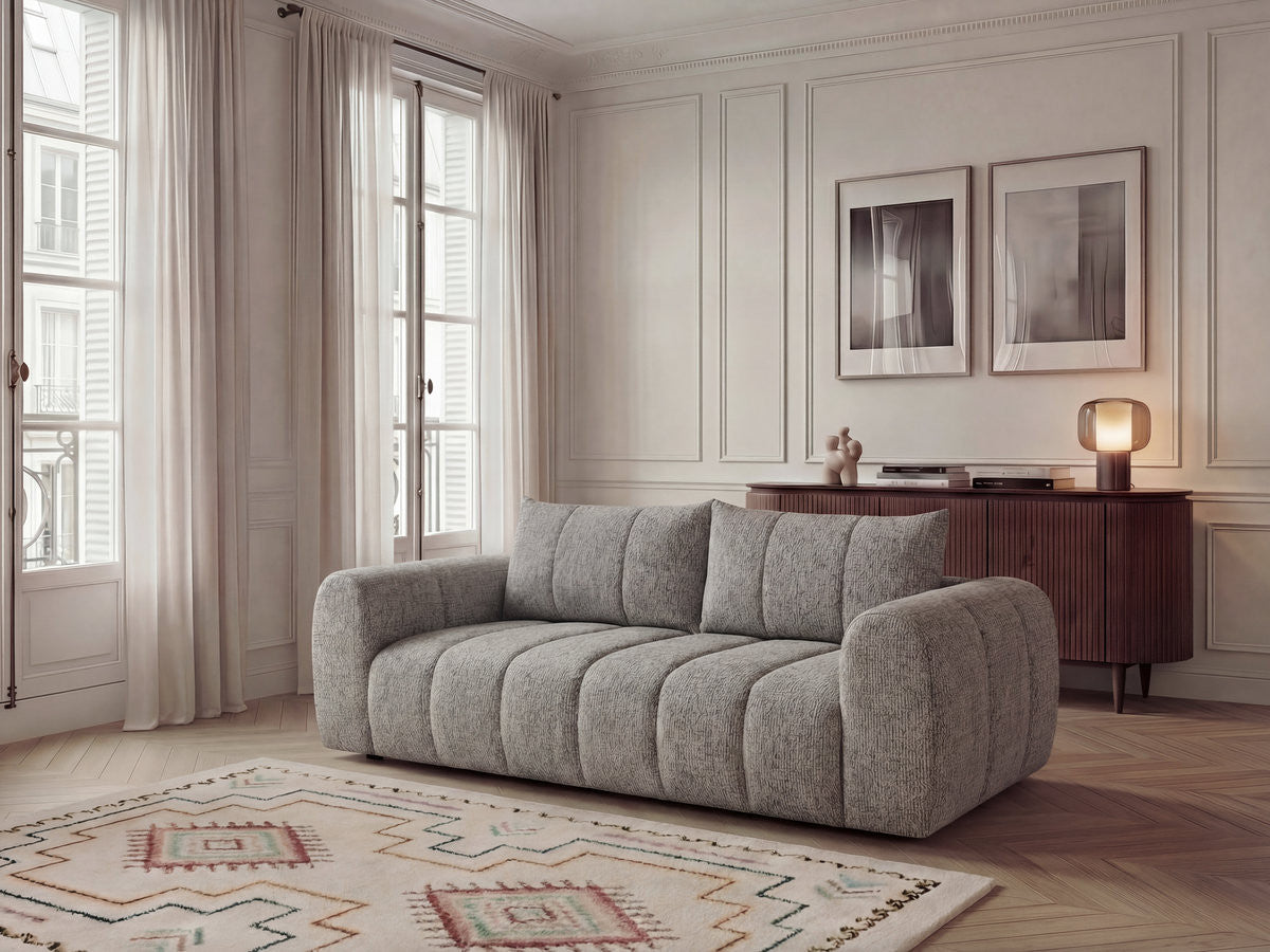 Rett sofa 3-seter NESTY i melert stoff