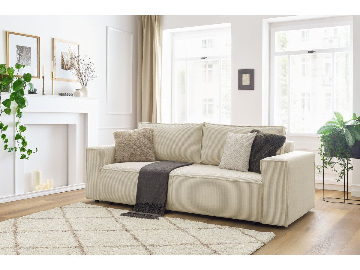 Rett sofa 3-seter NIHAD i kordfløyel