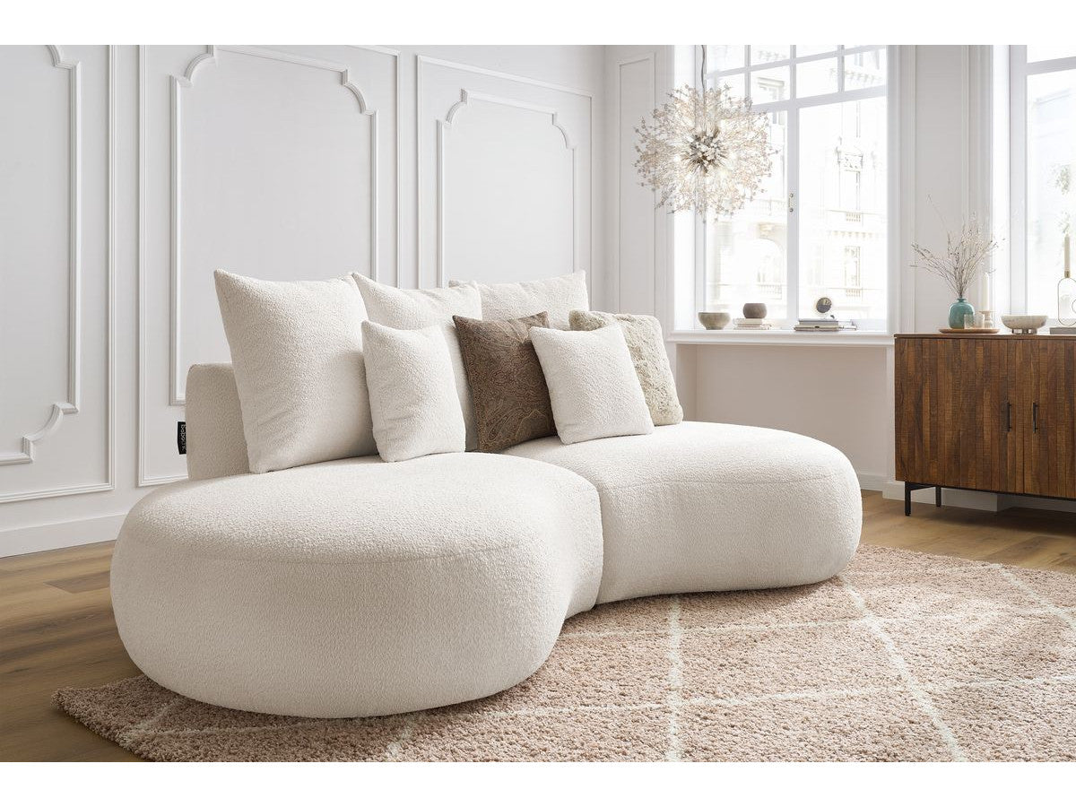 Rett sofa 3-seter SAINT-GERMAIN i bouclé-stoff