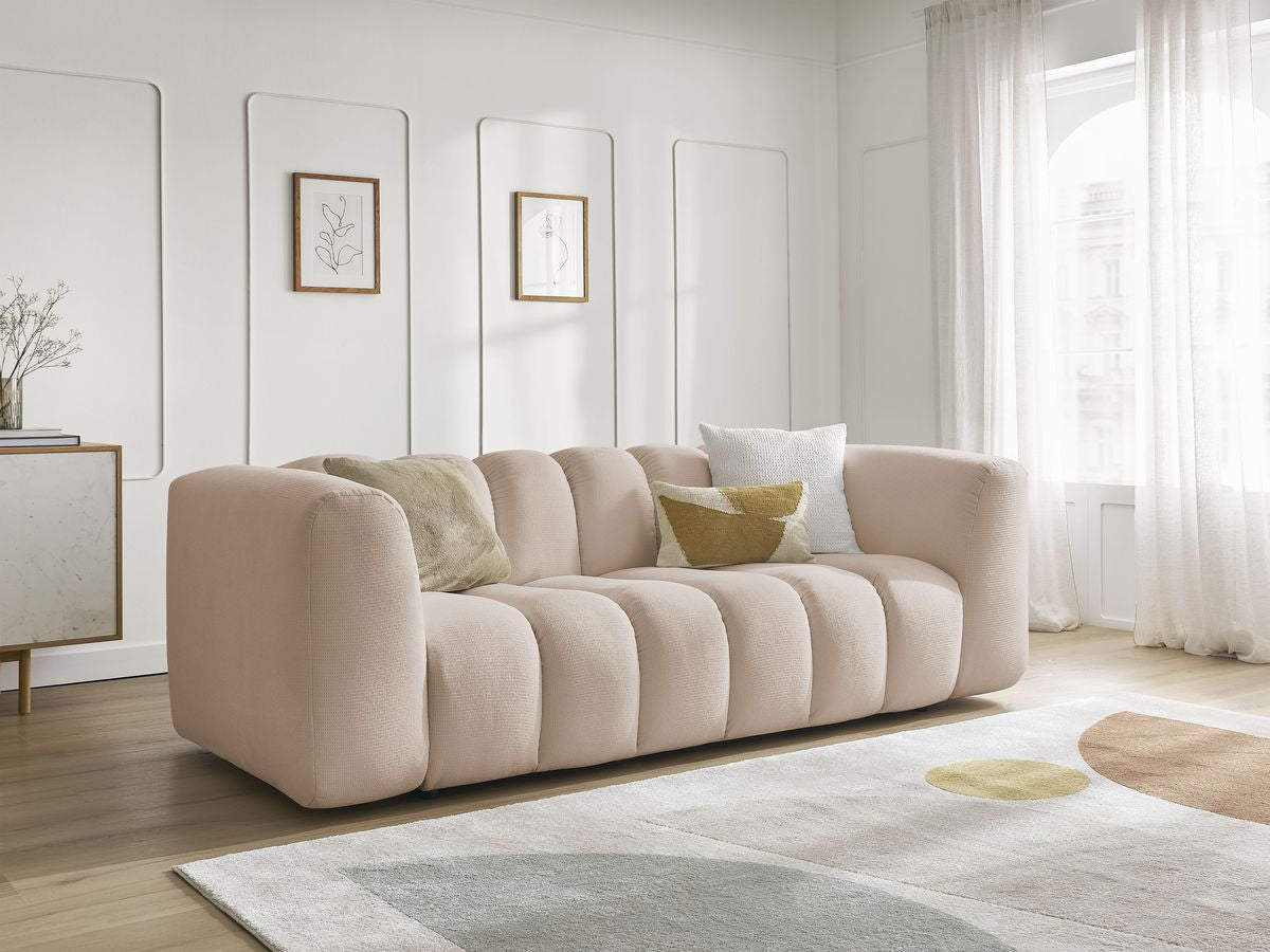 Rett sofa 3-seter TALIA i melert stoff