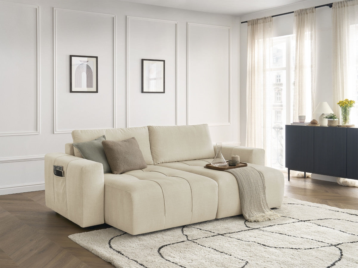 Rett sofa 4-seter ARSENE dyp sits fløyel