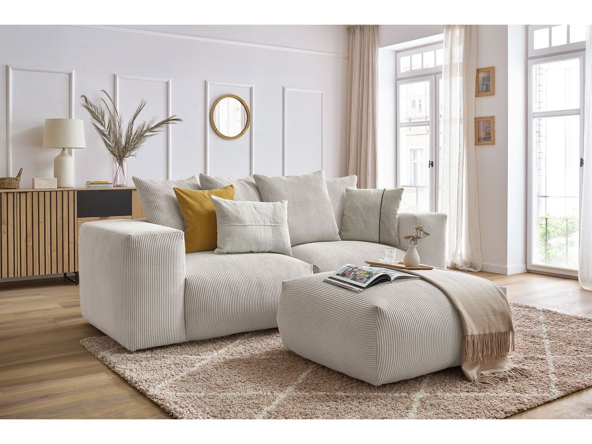 Rett sofa modulær VOLTAIRE med puff