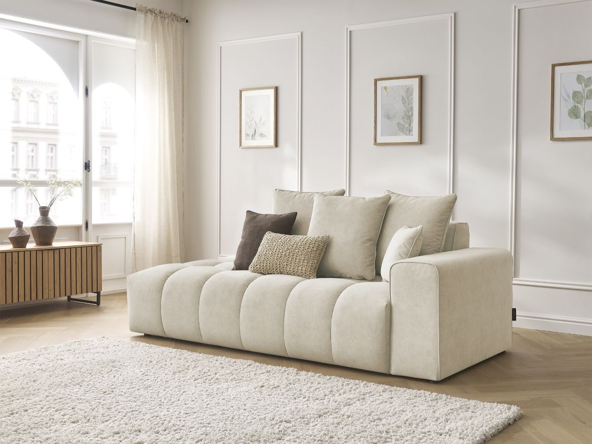 Rett sofa MONT-BLANC fløyel