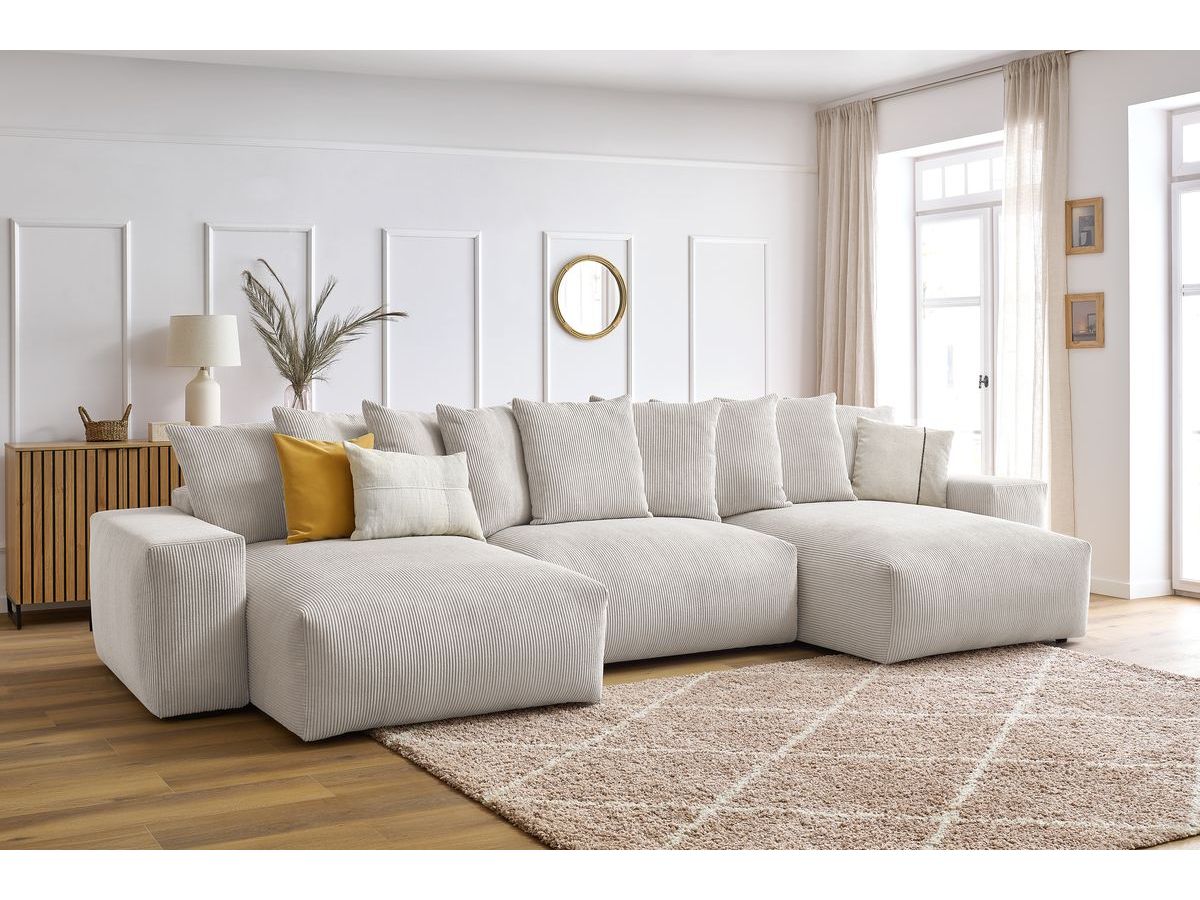 U-sovesofa med oppbevaring VOLTAIRE