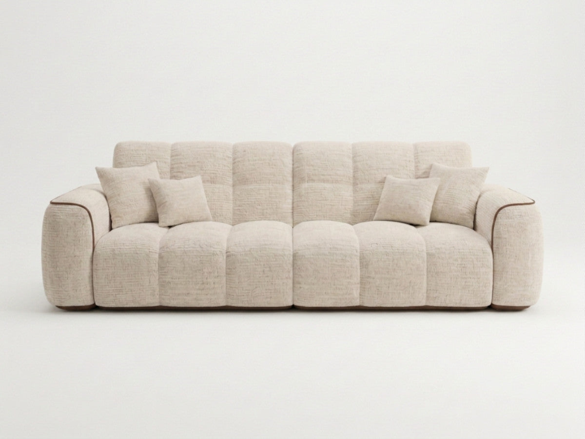 Rett sofa 3-seter PALAIS ROYAL i chenille