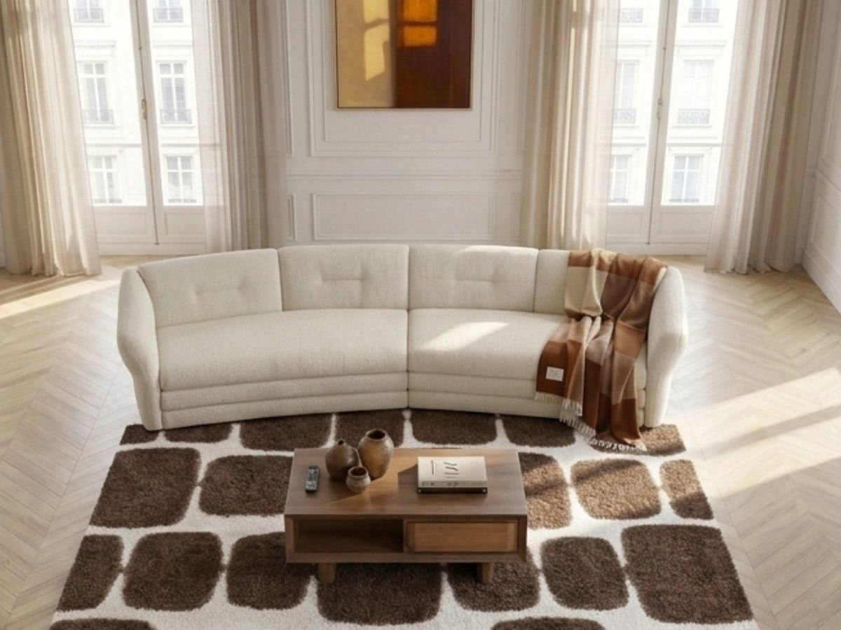 Sofa 4-seter MARBLE i melert stoff
