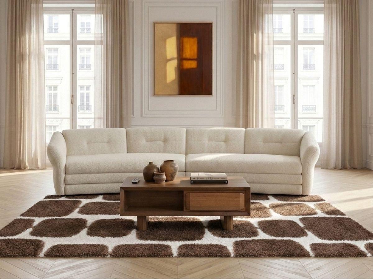 Sofa 4-seter MARBLE i melert stoff