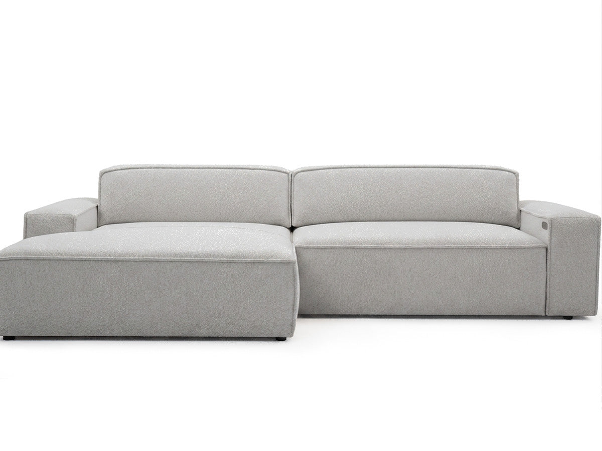 Hjørnesovesofa justerbar sits elektrisk ABEL i melert stoff