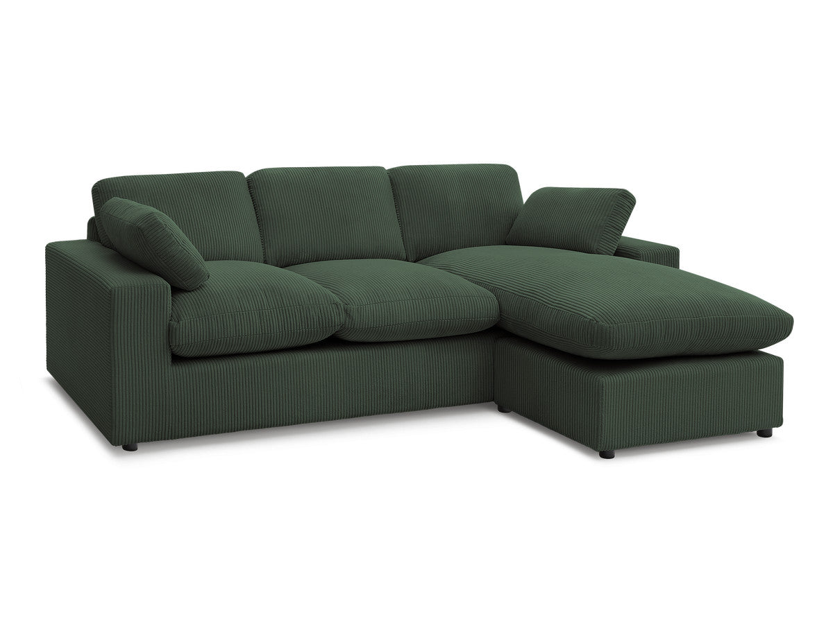 Kompakt Hjørnesofa vendbar BELAIR i kordfløyel