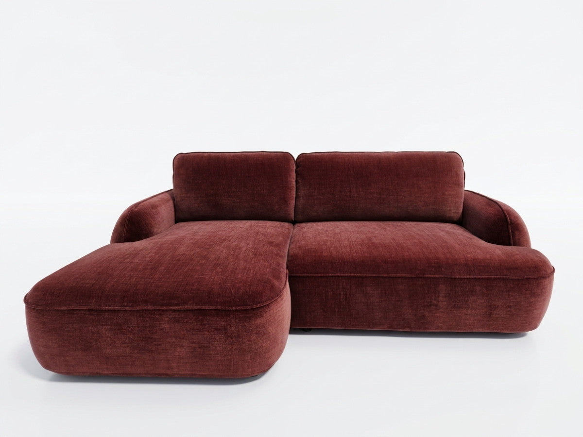 Hjørnesovesofa CELESTE i glatt stoff