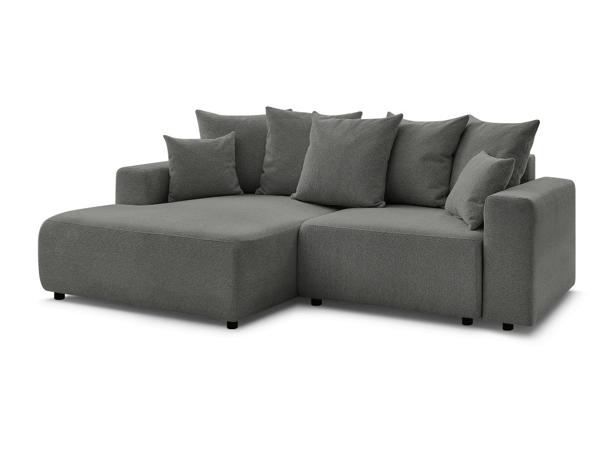 Hjørnesovesofa med oppbevaring ATILLA i melert stoff