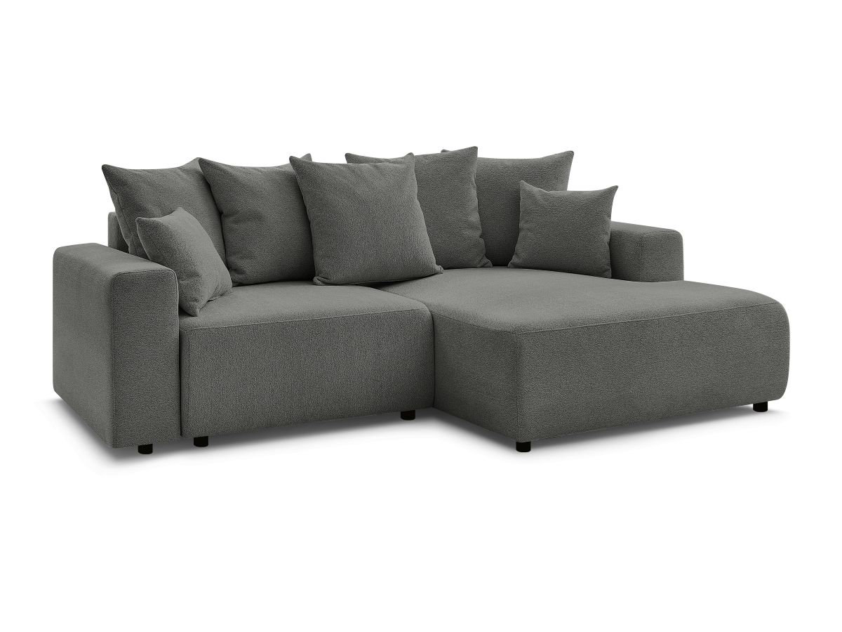Hjørnesovesofa med oppbevaring ATILLA i melert stoff