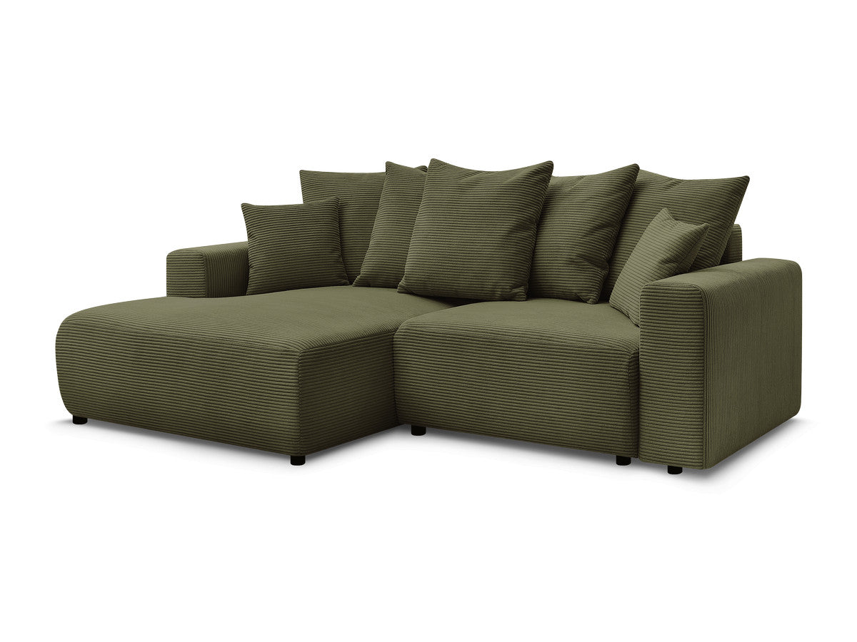 Hjørnesovesofa med oppbevaring ATILLA i kordfløyel