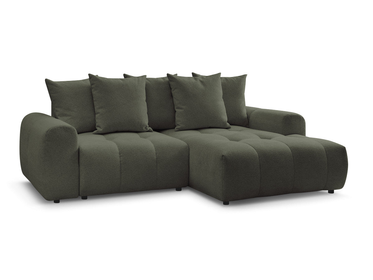 Hjørnesovesofa med oppbevaring ROXELANE i melert stoff