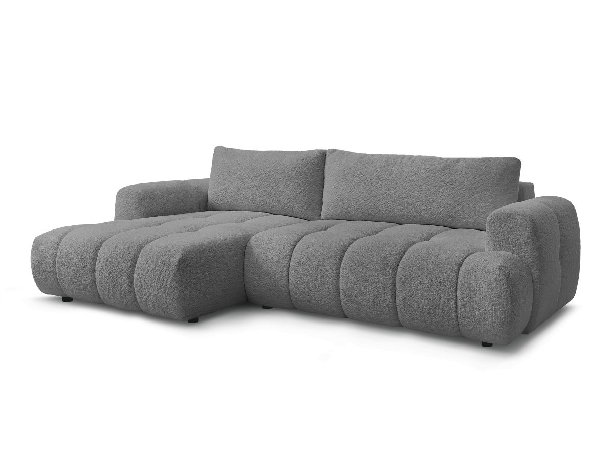 Hjørnesovesofa FUJI i bouclé-stoff