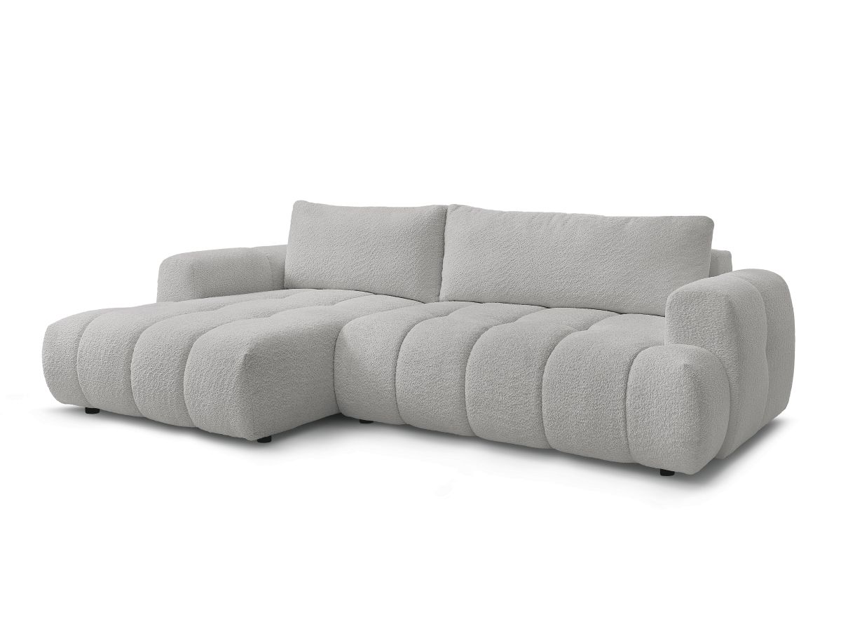 Hjørnesovesofa FUJI i bouclé-stoff