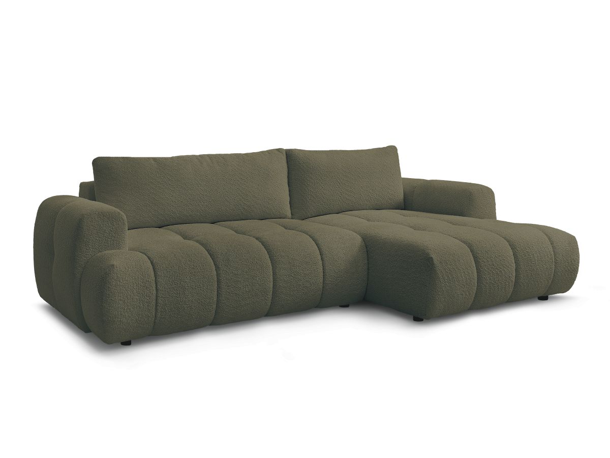 Hjørnesovesofa FUJI i bouclé-stoff