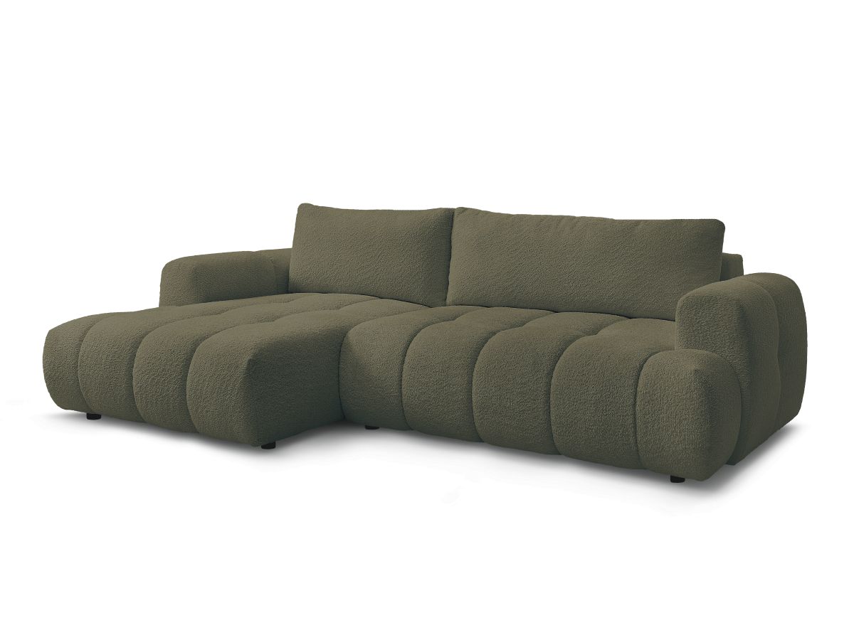 Hjørnesovesofa FUJI i bouclé-stoff