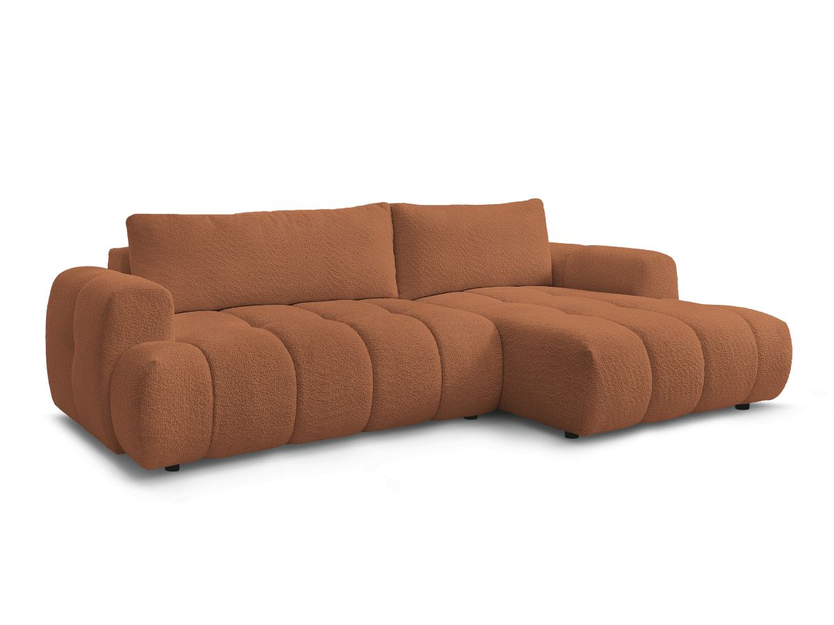 Hjørnesovesofa FUJI i bouclé-stoff