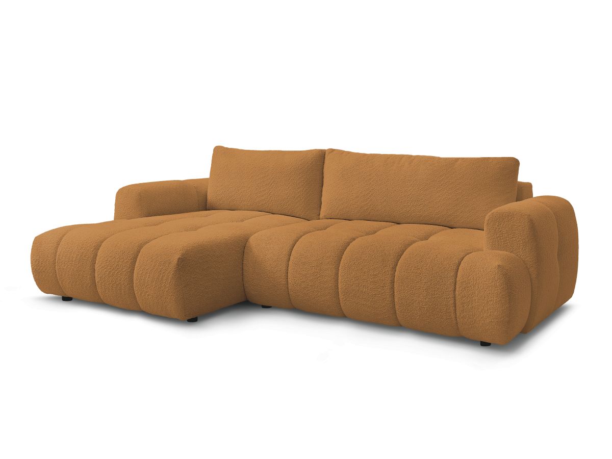 Hjørnesovesofa FUJI i bouclé-stoff