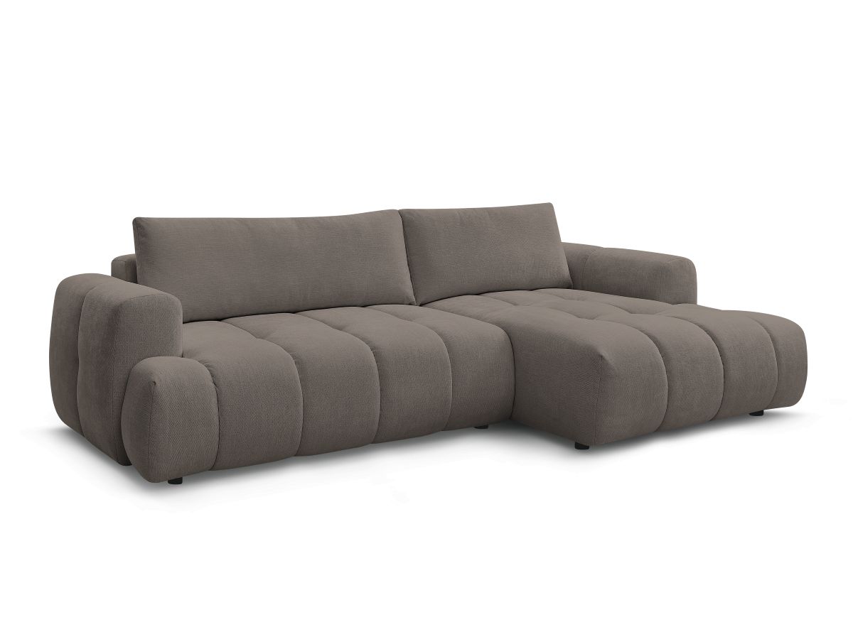 Hjørnesovesofa FUJI i glatt stoff