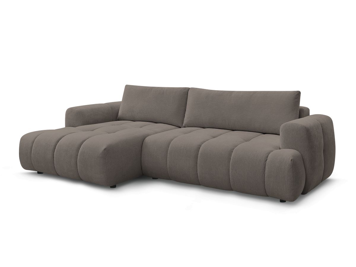 Hjørnesovesofa FUJI i glatt stoff