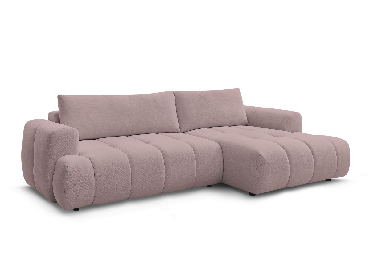 Hjørnesovesofa FUJI i glatt stoff