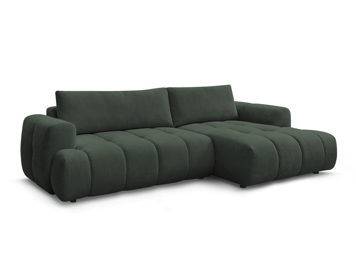 Hjørnesovesofa FUJI i glatt stoff