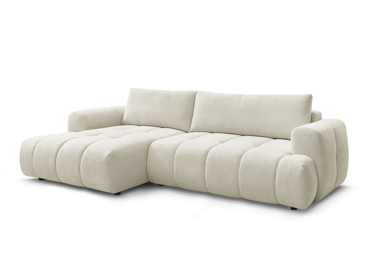 Hjørnesovesofa FUJI i glatt stoff