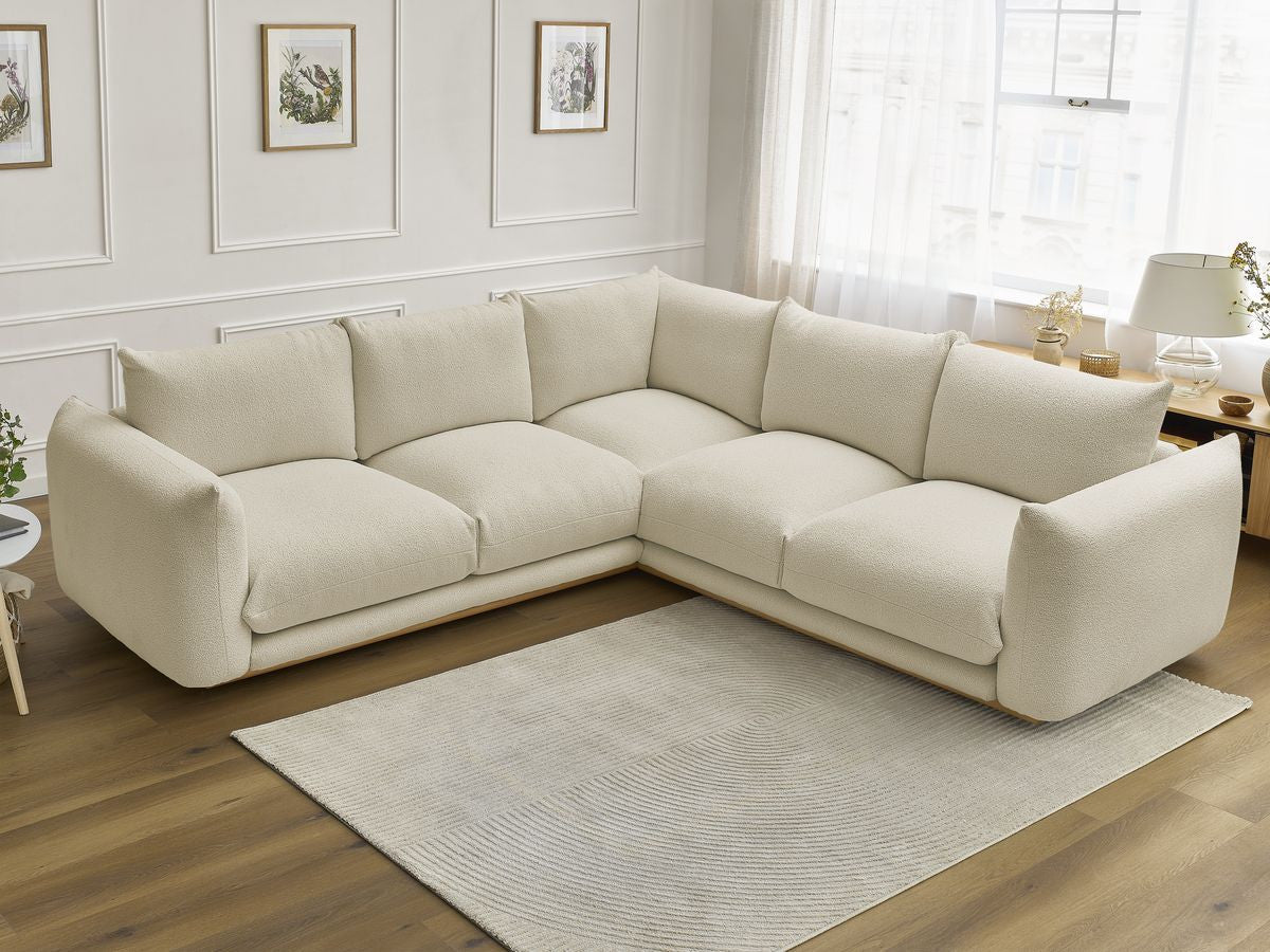 Hjørnesofa ERNEST i bouclé-stoff