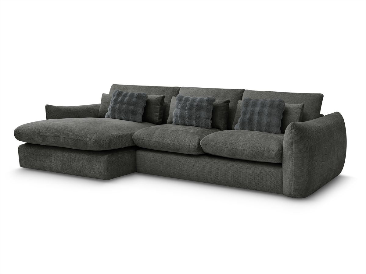Hjørnesofa EUGENE i teksturert stoff