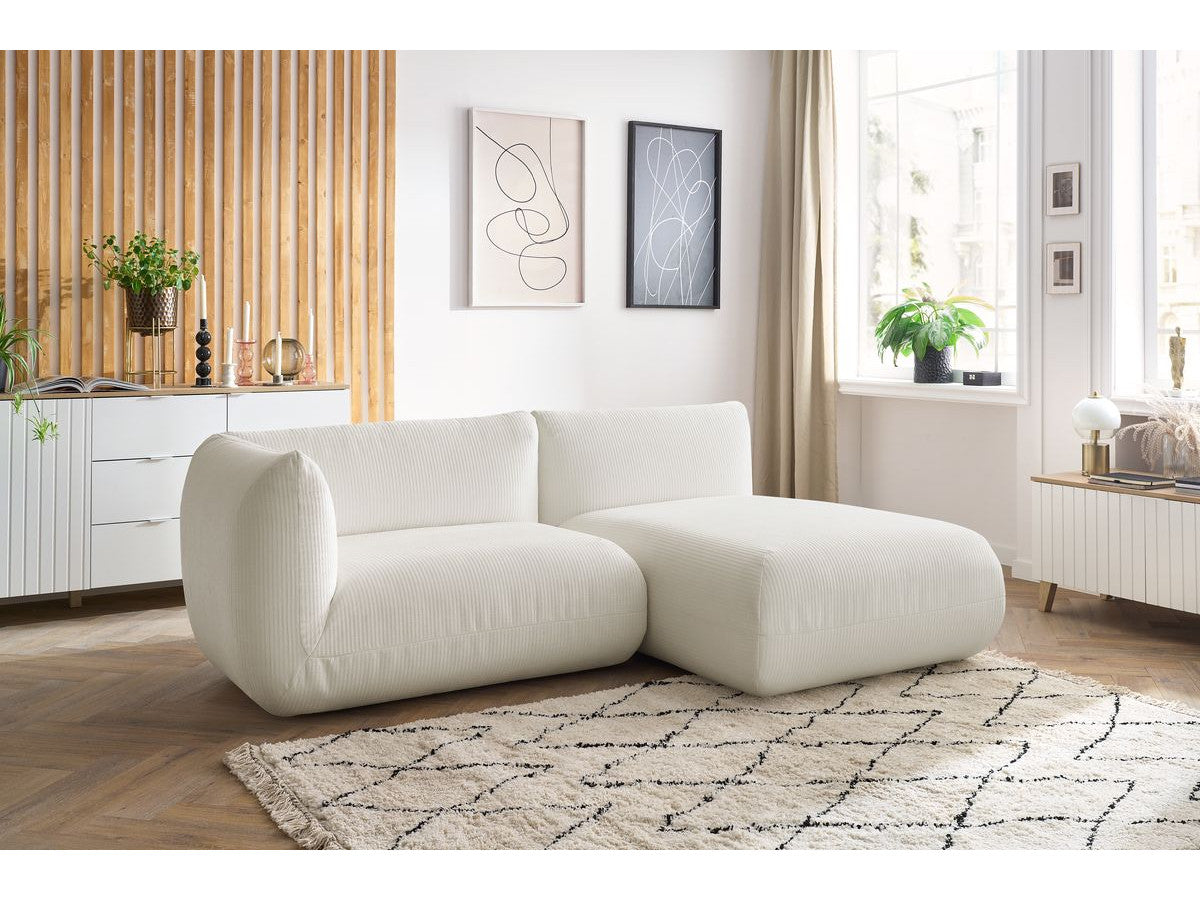 Hjørnesofa LECOMTE med 1 sittemodul 130 cm med armlene og 1 sjeselong uten armlene