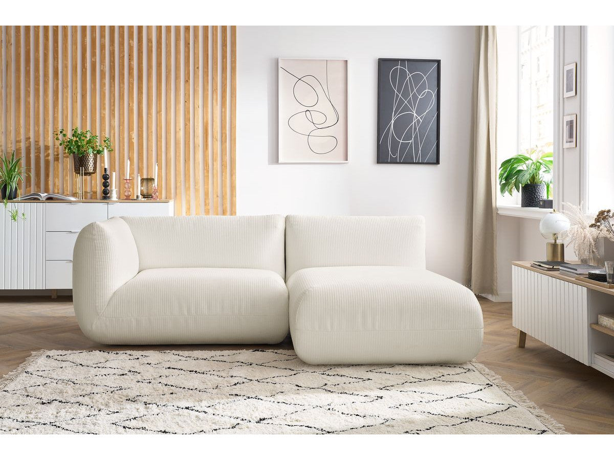 Hjørnesofa LECOMTE med 1 sittemodul 130 cm med armlene og 1 sjeselong uten armlene