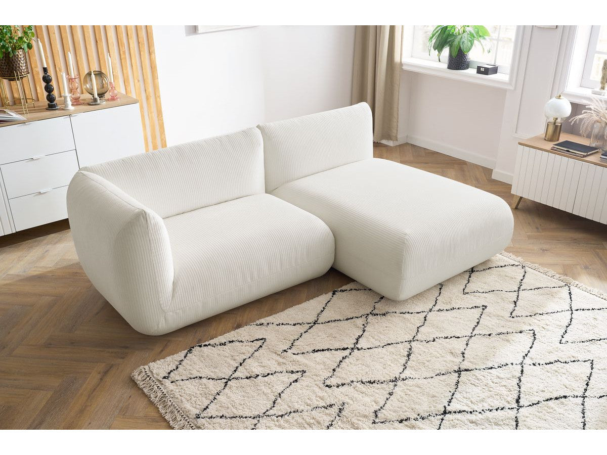 Hjørnesofa LECOMTE med 1 sittemodul 130 cm med armlene og 1 sjeselong uten armlene