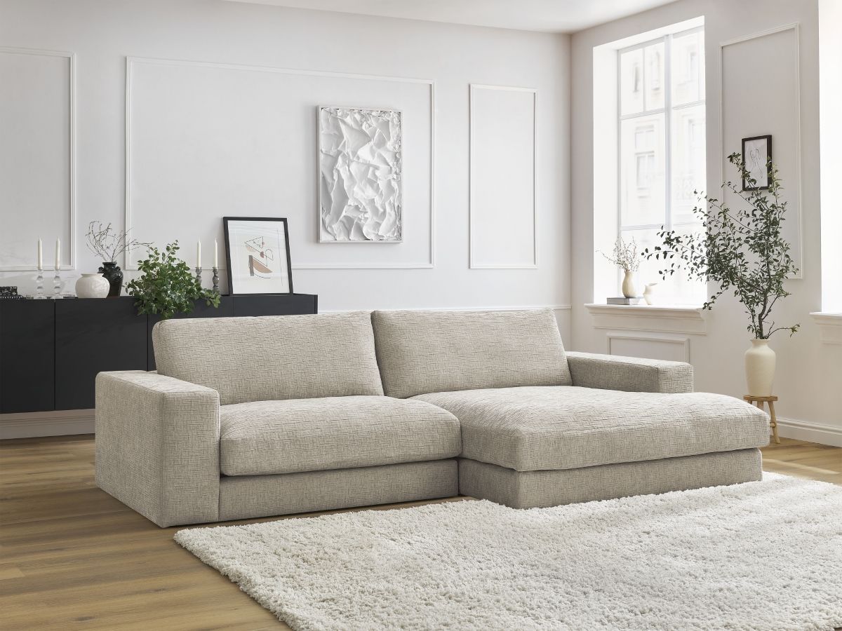 Hjørnesofa LEONARD i teksturert stoff