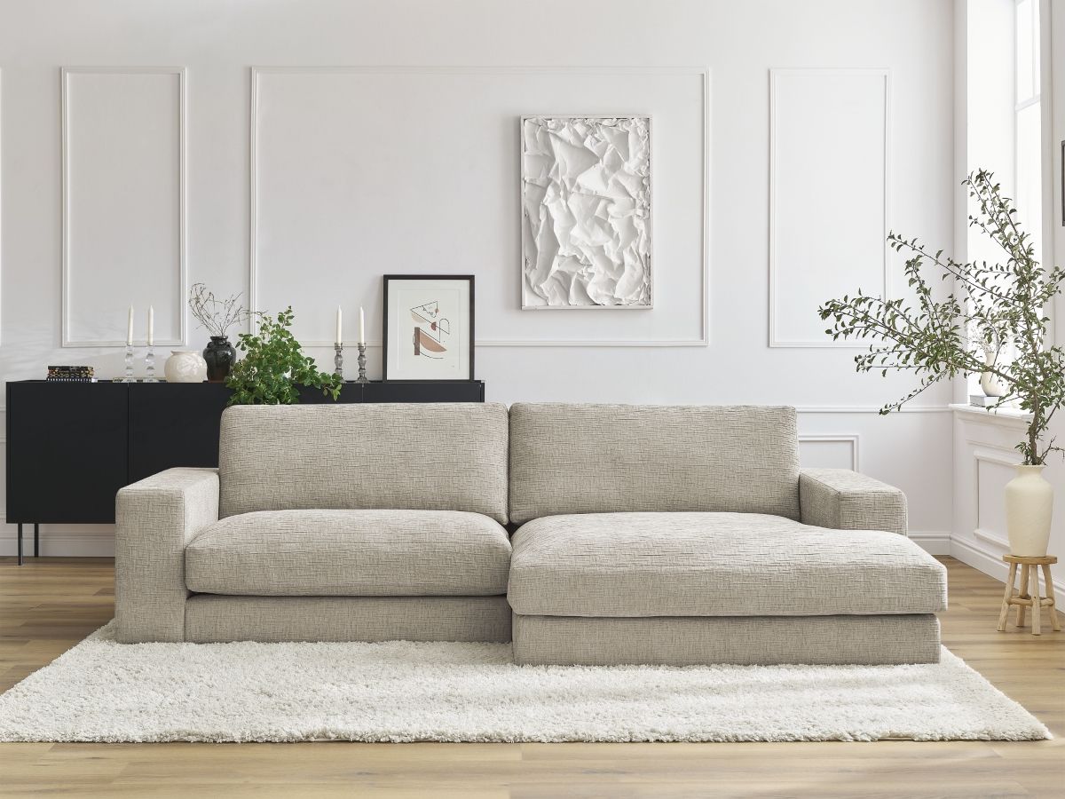 Hjørnesofa LEONARD i teksturert stoff