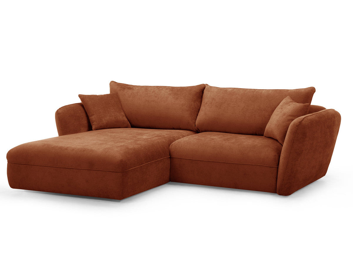 Hjørnesofa LUIGI i glatt stoff