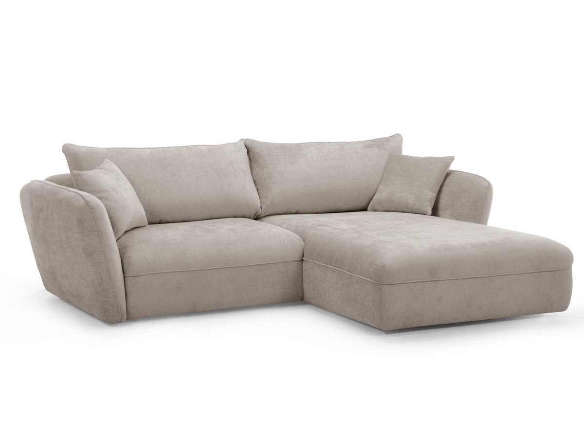 Hjørnesofa LUIGI i glatt stoff