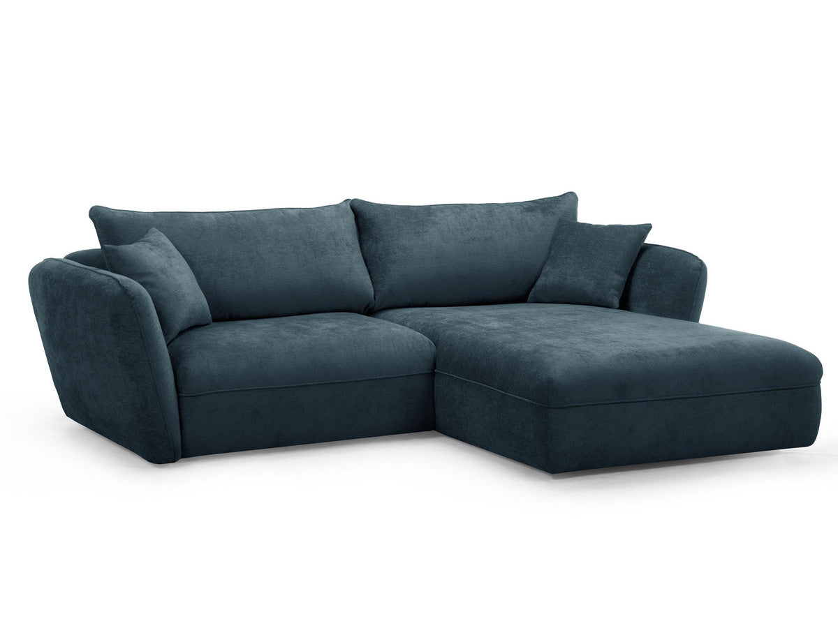 Hjørnesofa LUIGI i glatt stoff