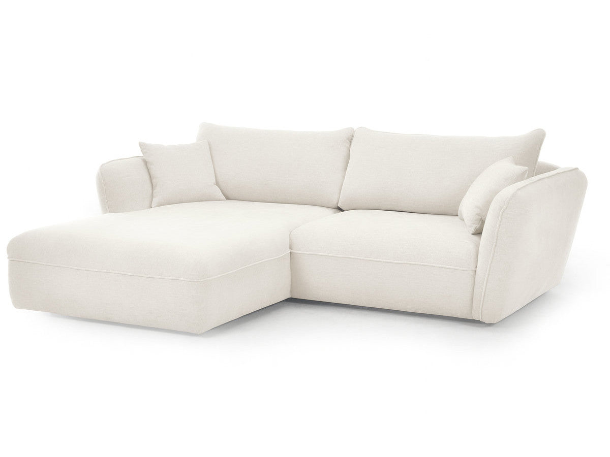 Hjørnesofa LUIGI i glatt stoff