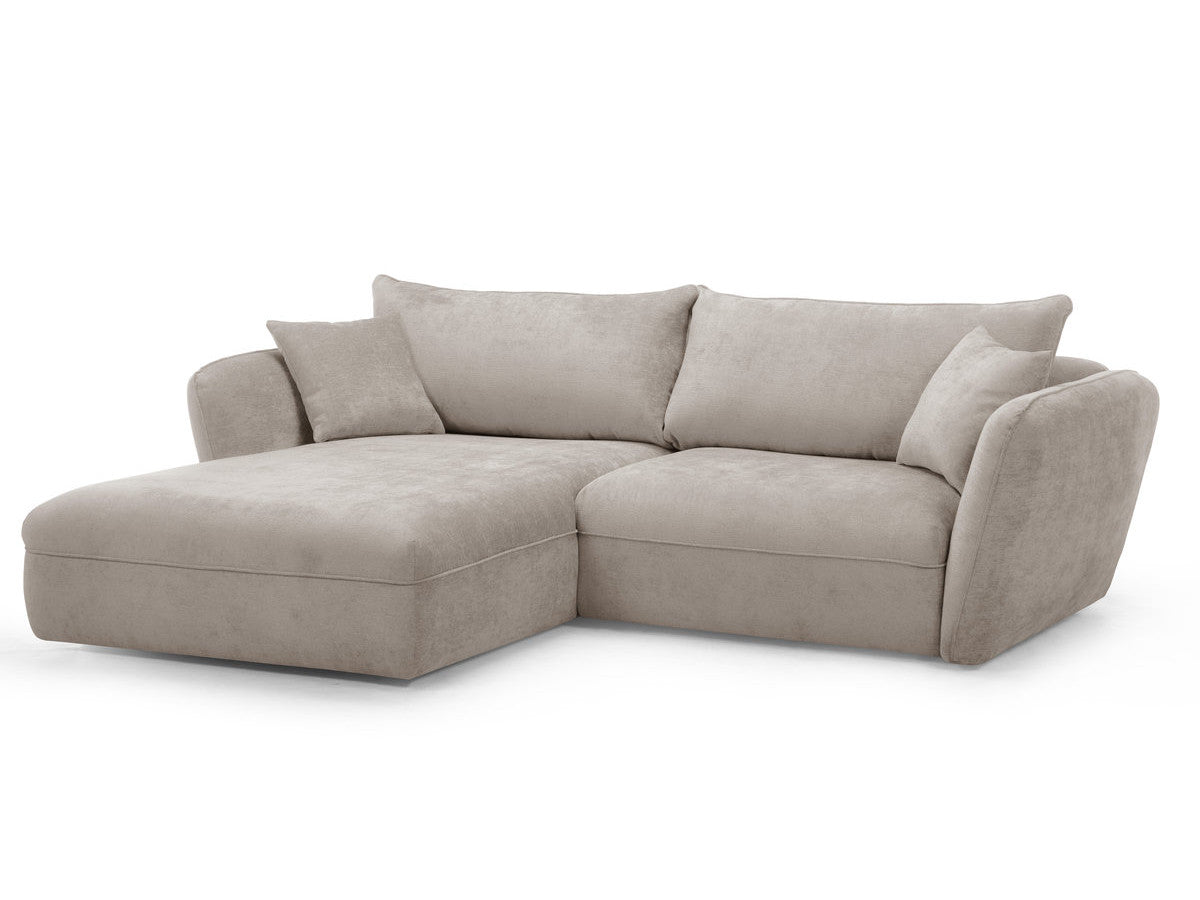 Hjørnesofa LUIGI i glatt stoff