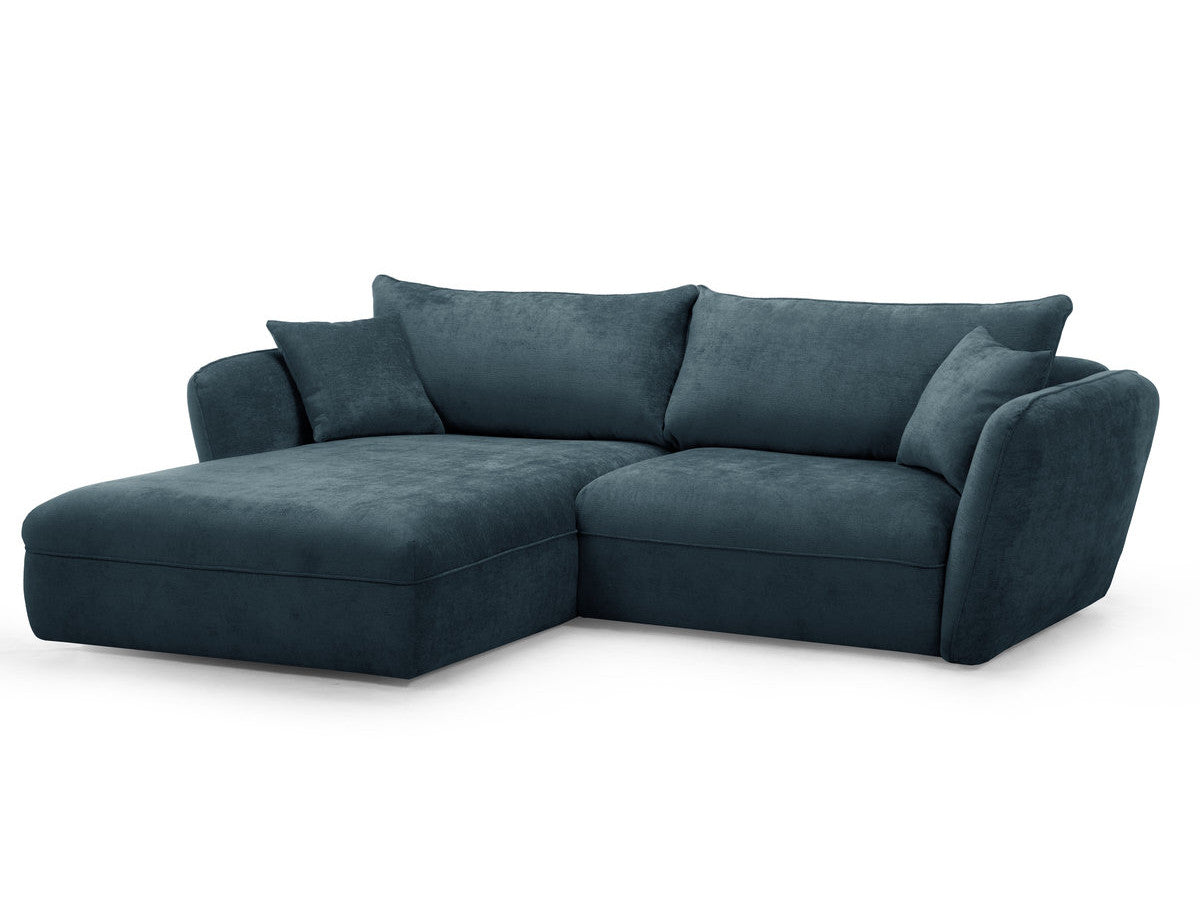 Hjørnesofa LUIGI i glatt stoff