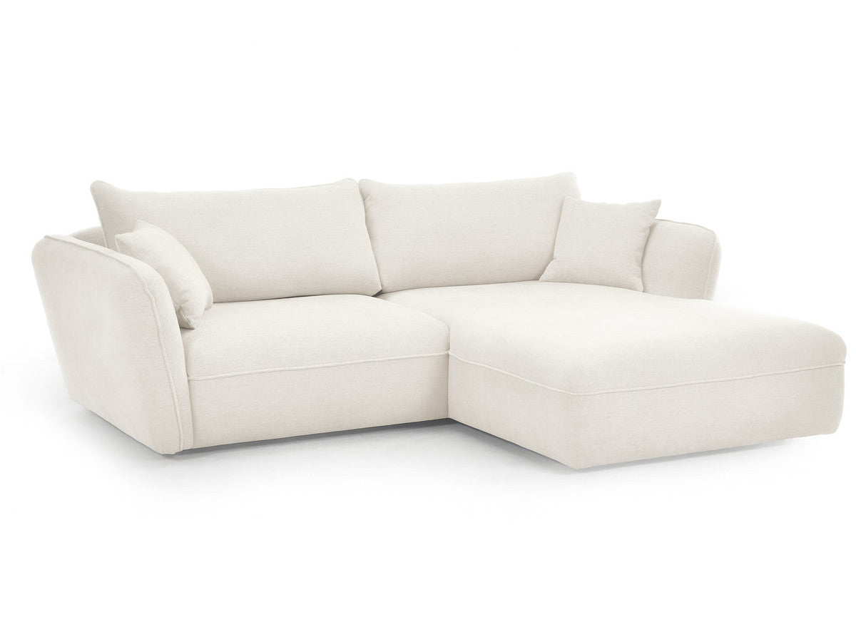 Hjørnesofa LUIGI i glatt stoff