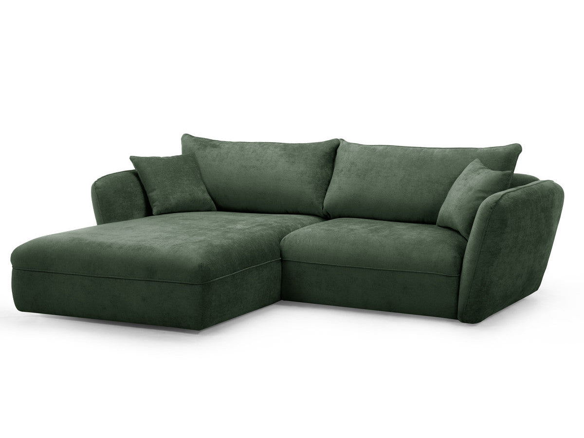 Hjørnesofa LUIGI i glatt stoff