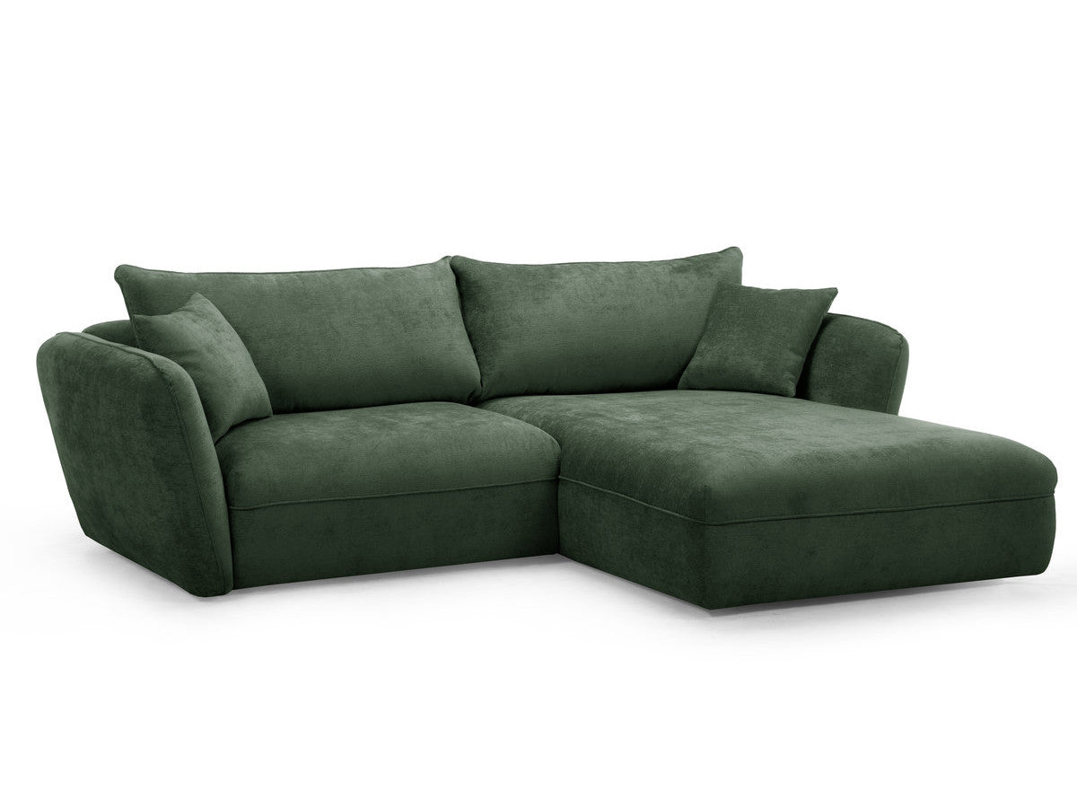 Hjørnesofa LUIGI i glatt stoff